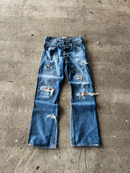 DV PLAID JEANS (W32 × L34)