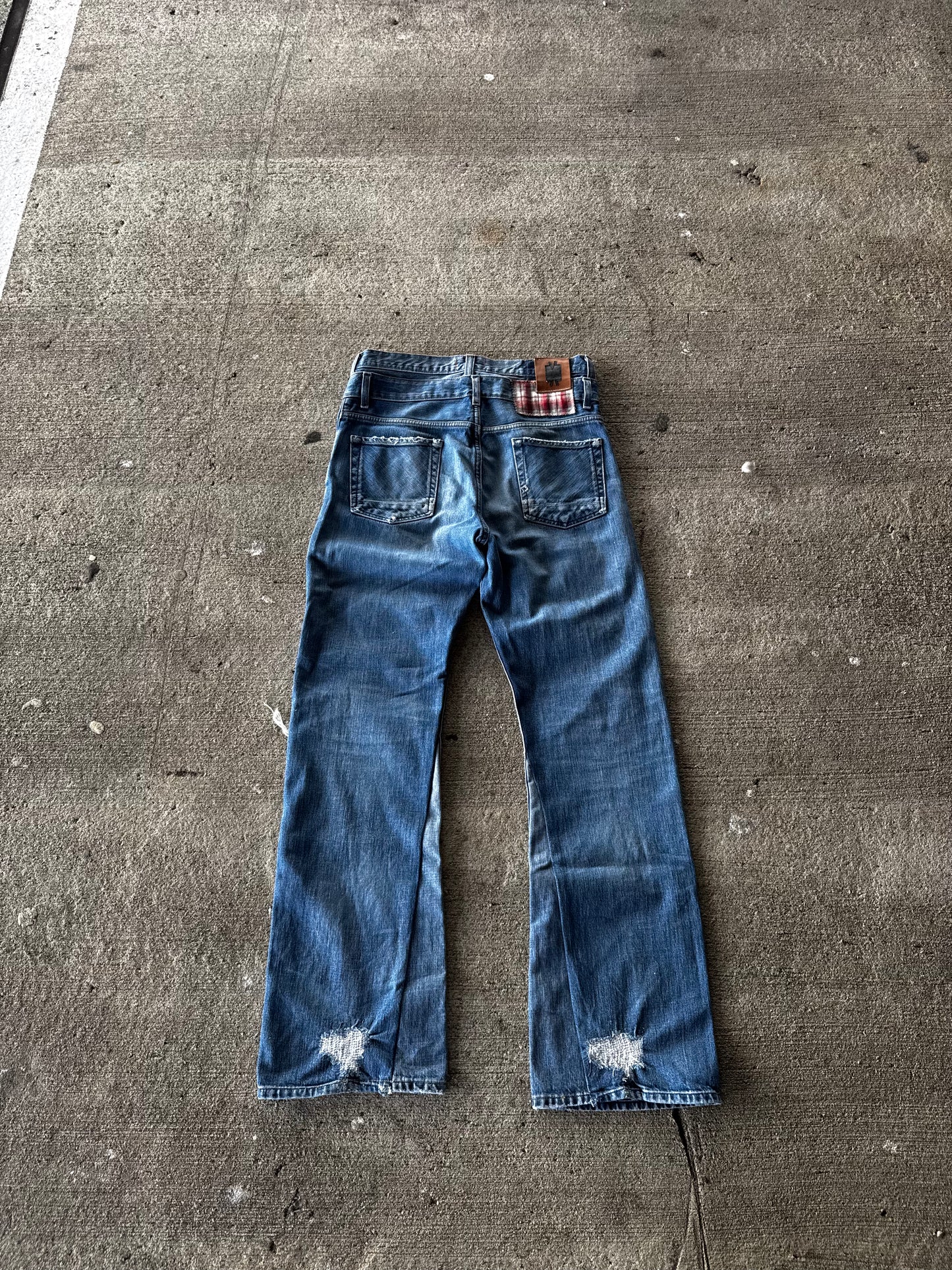 DV PLAID JEANS (W32 × L34)