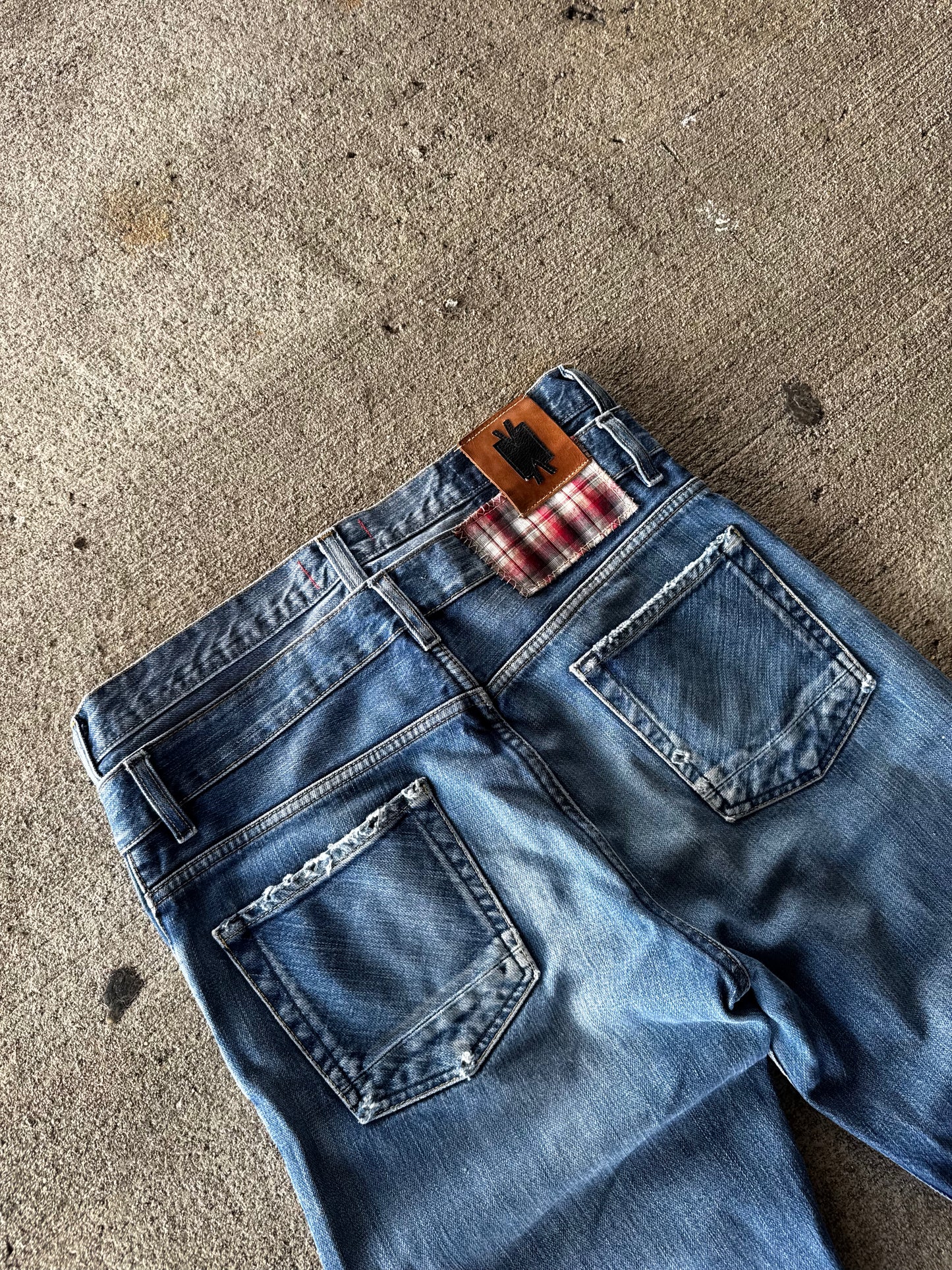 DV PLAID JEANS (W32 × L34)