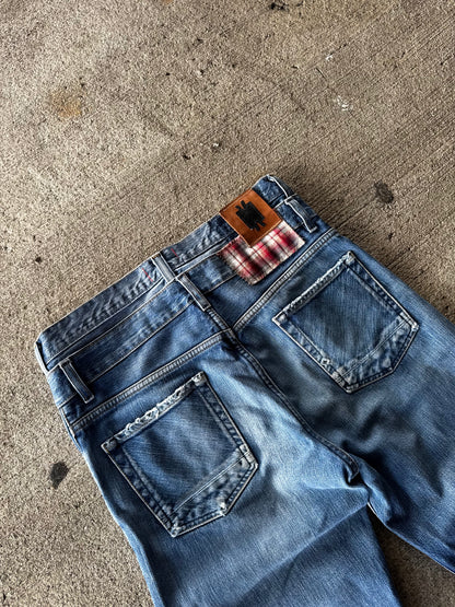 DV PLAID JEANS (W32 × L34)
